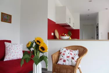 Wohnzimmer (© Ferienwohnung am Rebmeer)
