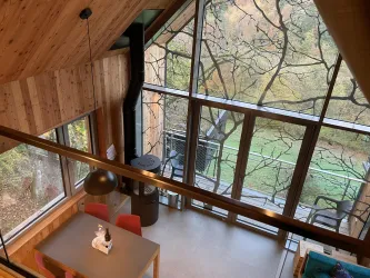 Ausblick Essbereich (© Jugendstilhotel Trifels)