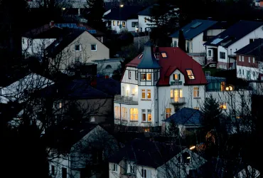 Villa Waldfrieden am Abend (© Jugendstilhotel Trifels, Iversen)