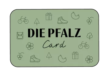 Eine Abbildung der originalen Gästekarte mit schwarzer Schrift auf grünem Grund