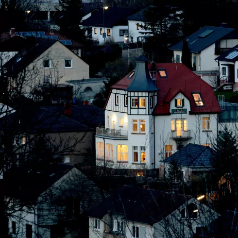 Villa Waldfrieden am Abend (© Jugendstilhotel Trifels, Iversen) Villa Waldfrieden am Abend (© Jugendstilhotel Trifels, Iversen)