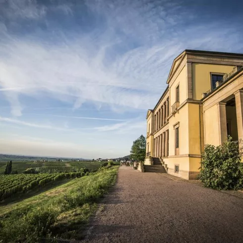 Außenansicht Schloss Villa Ludwigshöhe (© Verein SÜW Edenkoben, T. Kujat) Außenansicht Schloss Villa Ludwigshöhe (© Verein SÜW Edenkoben, T. Kujat)